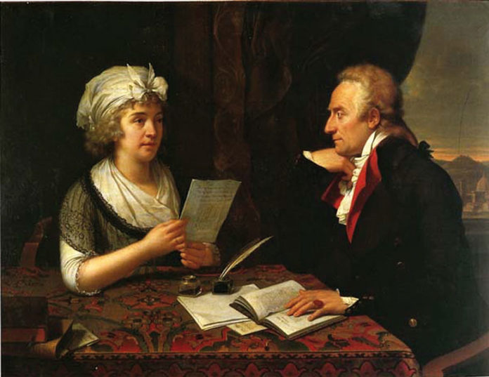 Alfieri e le donne Il famoso ritratto del Fabre che raffigura un già maturo Alfieri nel 1796 con la storica amante e convivente Luisa Stolberg, contessa d’Albany, conosciuta in gioventù a 25 anni. Il quadro è ospitato nel museo di Palazzo Madama a Torino