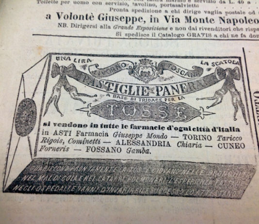 Con i velocipedi nasce il turismo Pubblicità d'epoca pastiglie giornale Il Cittadino Asti