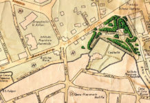 L’Impero, D’Annunzio, Italo Balbo e il Littorio cancellati dalla toponomastica Una cartina degli anni ’30 con il bosco del Littorio e le correzioni a mano post belliche