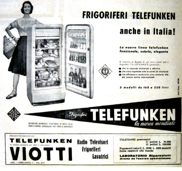 Un'inserzione apparsa sui giornali astigiani negli anni ’50 -’60