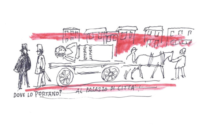 1817: Toju trasloca e c’è chi si inginocchia davanti al suo busto