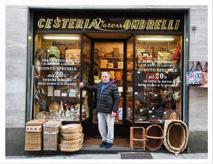 I 65 anni del cestaio di via Aliberti