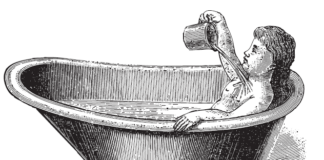 Vasche in zinco, brocche e catini per la toeletta