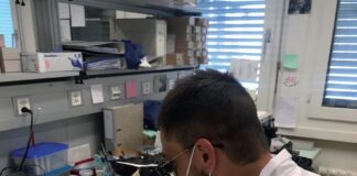 Due cuori in Svizzera con phon e microscopio